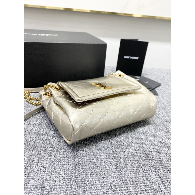 Saint Laurent Nolita Mini Leather Shoulder Bag Champagne Gold