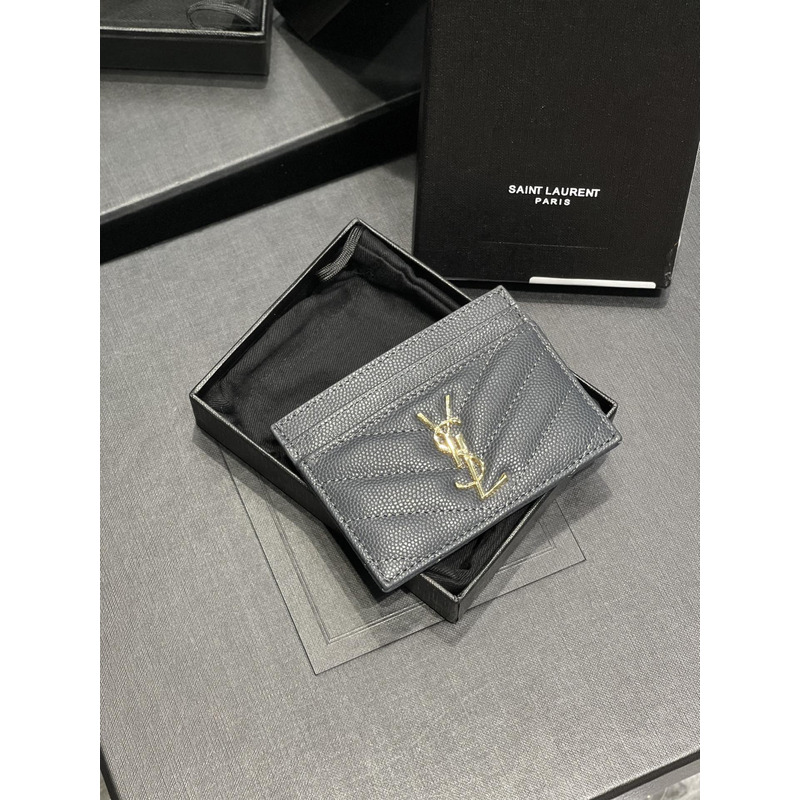 Saint Laurent Monogram Card Hold Grey