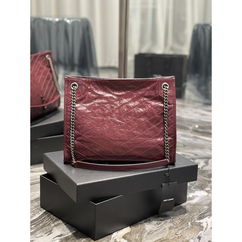 Saint Laurent Niki Medium Shopping Bag Red