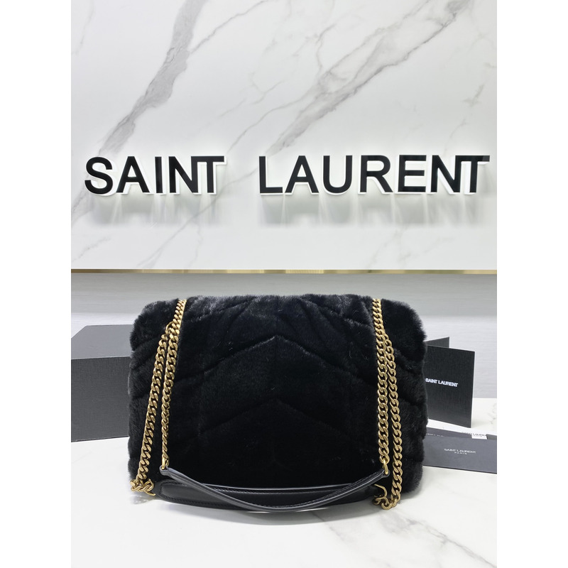 Saint Laurent LOULOU CHAIN BAG IN "Y"-QUILTED SUEDE