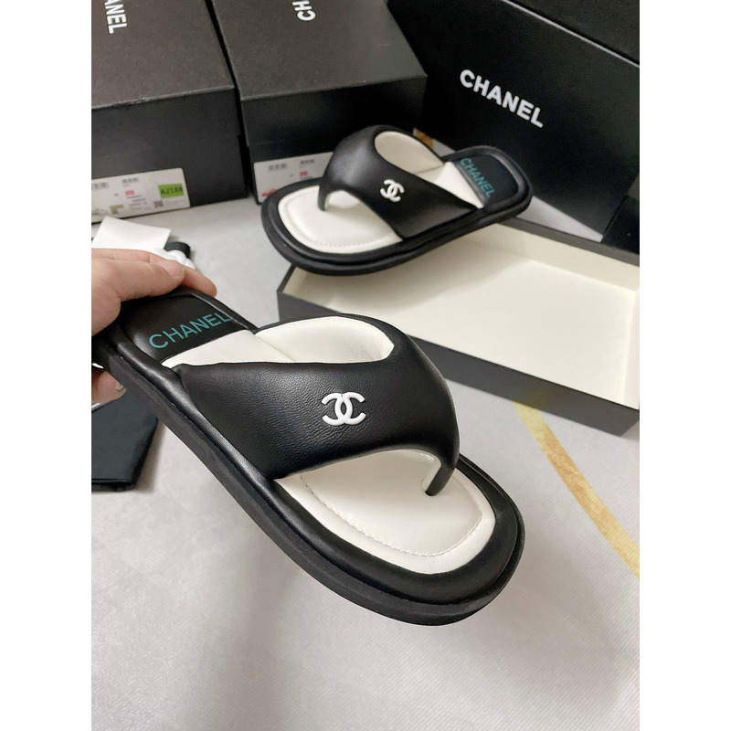 Ch*el fabric mules black
