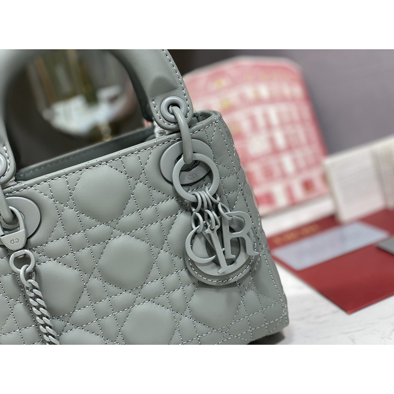D*or mini lady D*or bag gray
