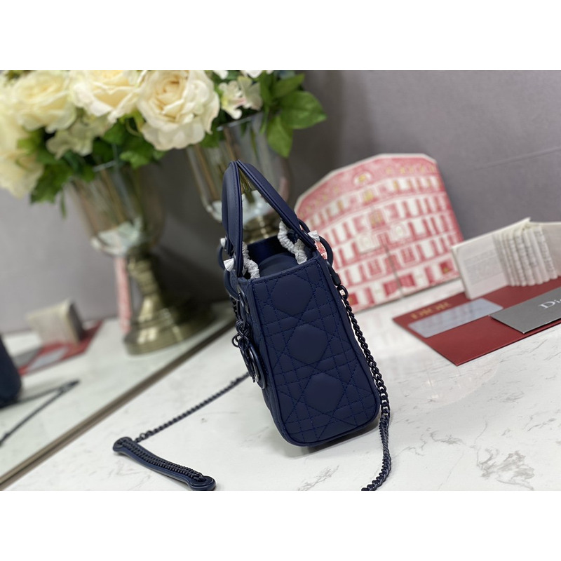 D*or mini lady D*or bag navy blue
