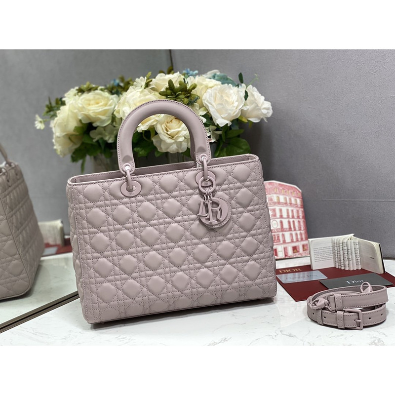 D*or large lady D*or bag antique pink