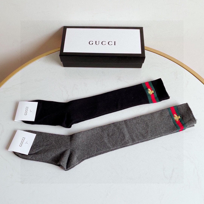 G*u*i bee logo cotton long socks (2-pair)