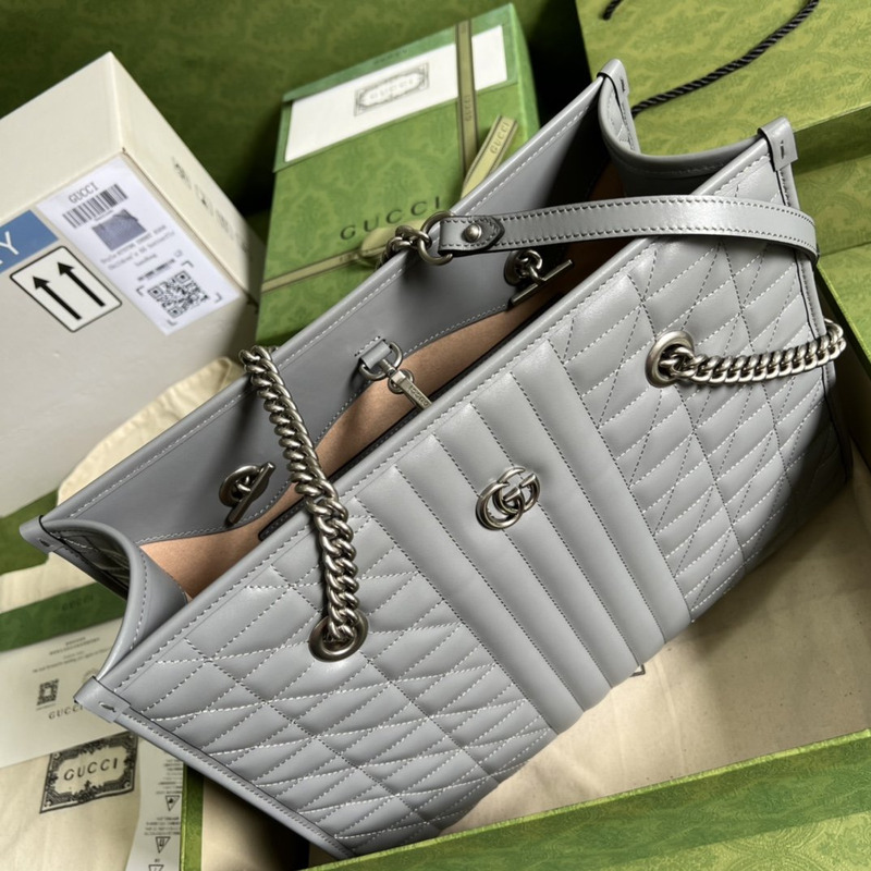 G*u*i gg marmont medium tote bag gray