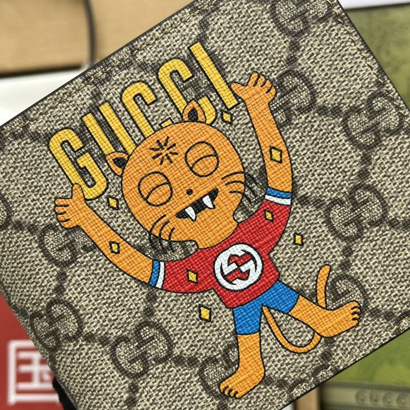 g*u*i cat print wallet beige and ebony gg S*p*e canvas