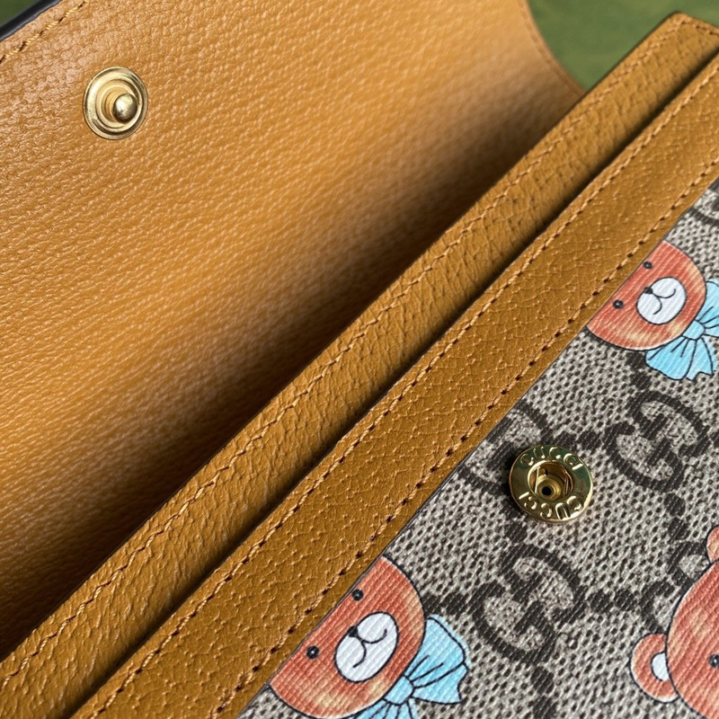 G*u*i x kai gg continental wallet camel/ebony