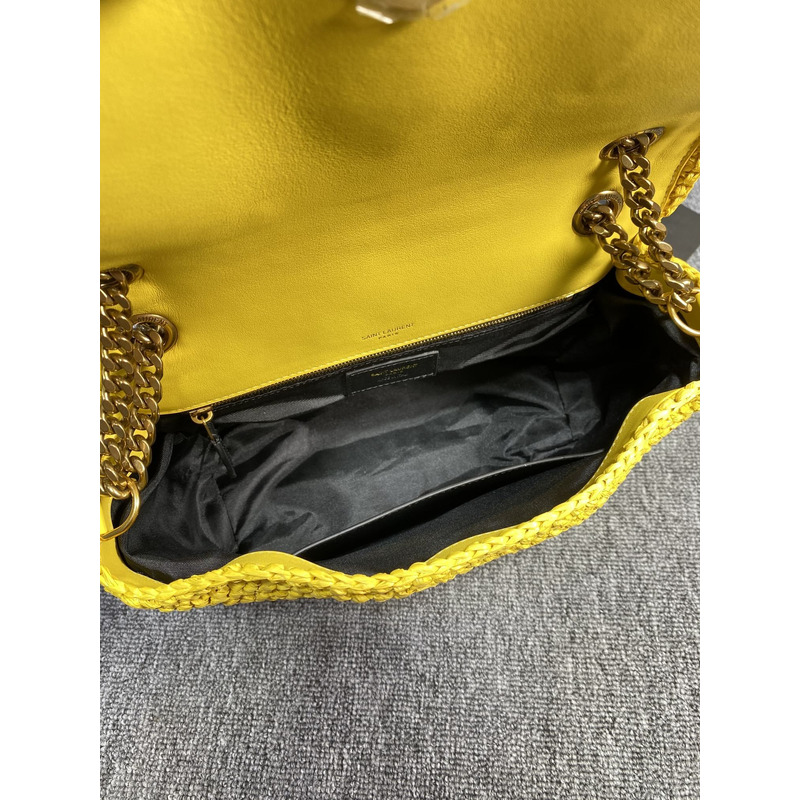 Saint Laurent Jamie Carré Rive Gauche Shoulder Bag Yellow