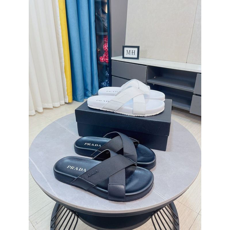 Pra*a crossover sandals in black