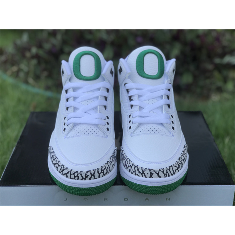 Jordan 3 Retro Oregon Ducks Pit Crew White and Green