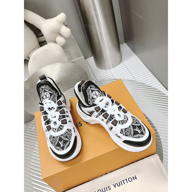 l**is V*t*n lv archlight trainers black white monogram