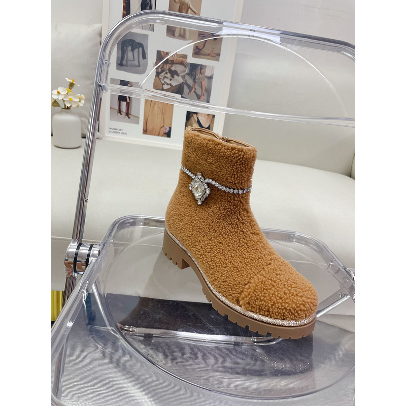 Rene Caovilla Shearing Boots Brown