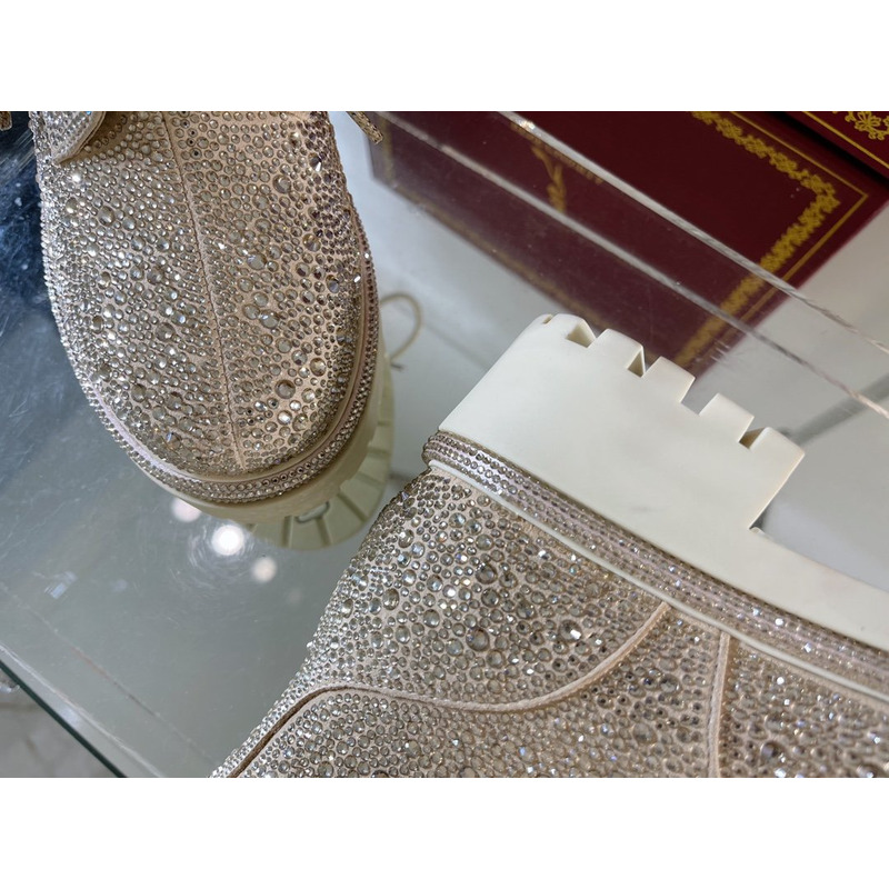 Rene Caovilla Bling Boots Beige