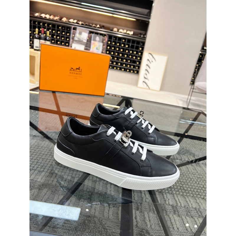 H**mes kelly day low-top sneakers black/silver