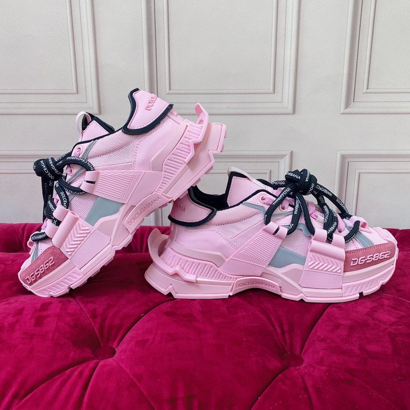 Dolce & Gabbana Chunky Sole Low-top Pink Sneakers