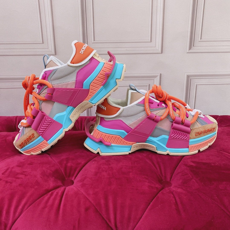 Dolce & Gabbana Chunky Sole Colour-block Fuchsia/multicolour Sneakers
