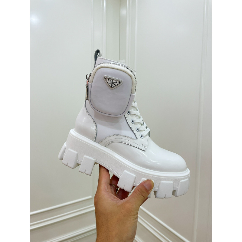 Pra*a monolith combat boots white