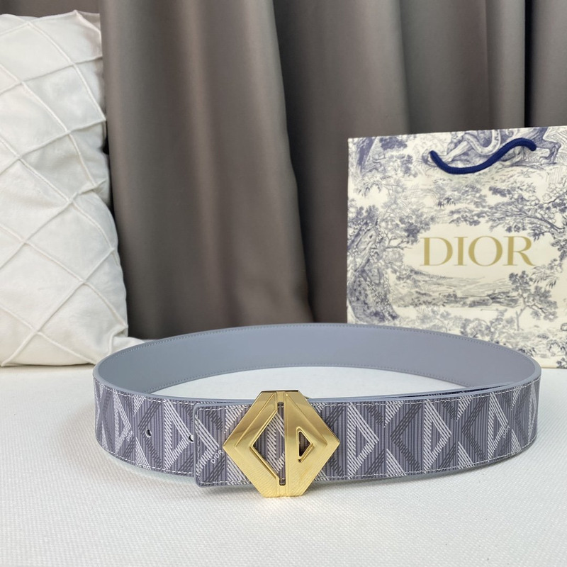 d*or gray cd Di*m*nd canvas and smooth calfskin gold