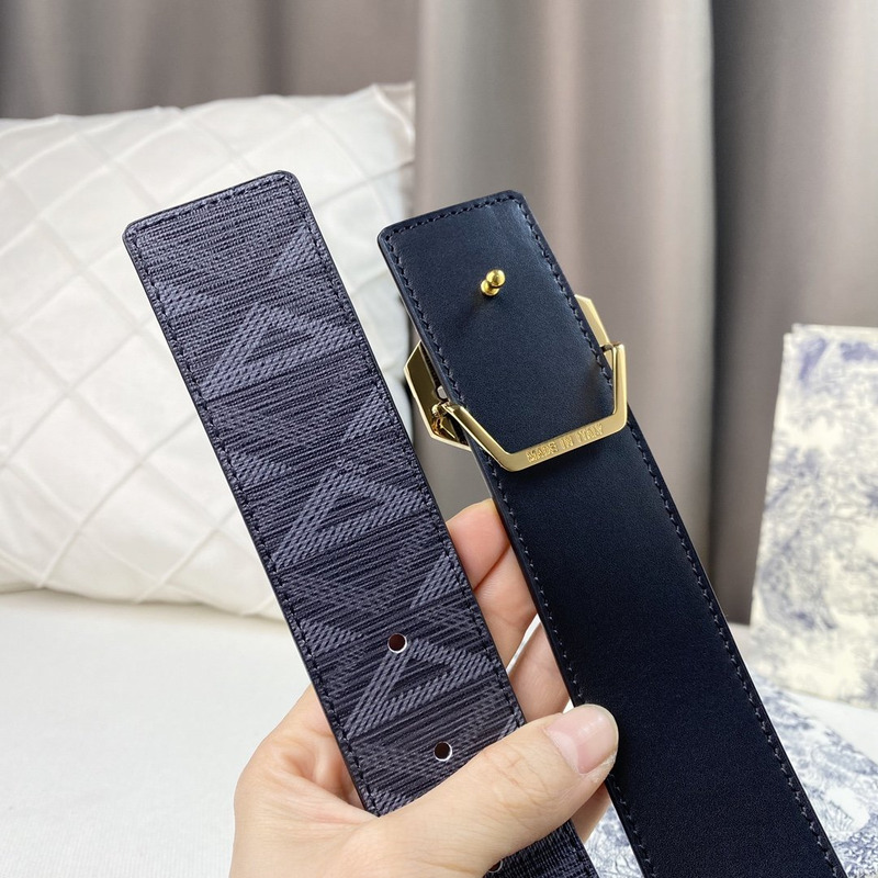 d*or black cd Di*m*nd canvas and smooth calfskin gold