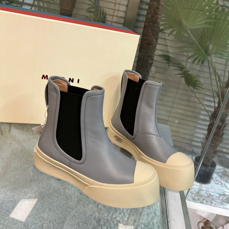 Marni Pablo Chelsea Boots Grey