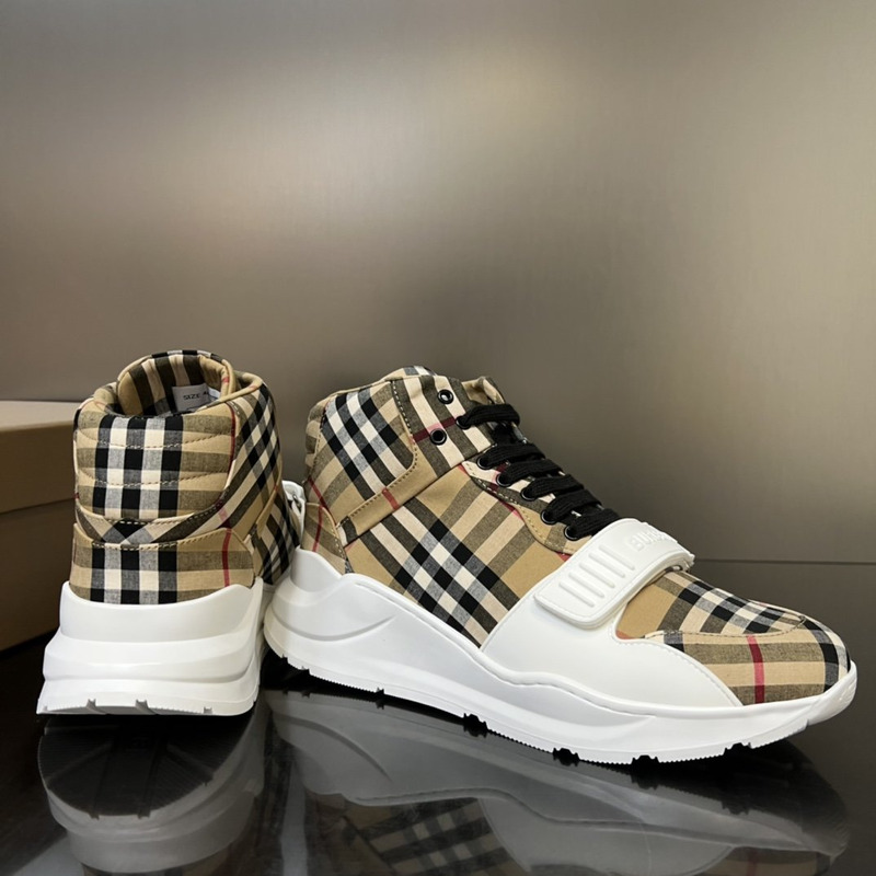 B**rry vintage check cotton sneakers