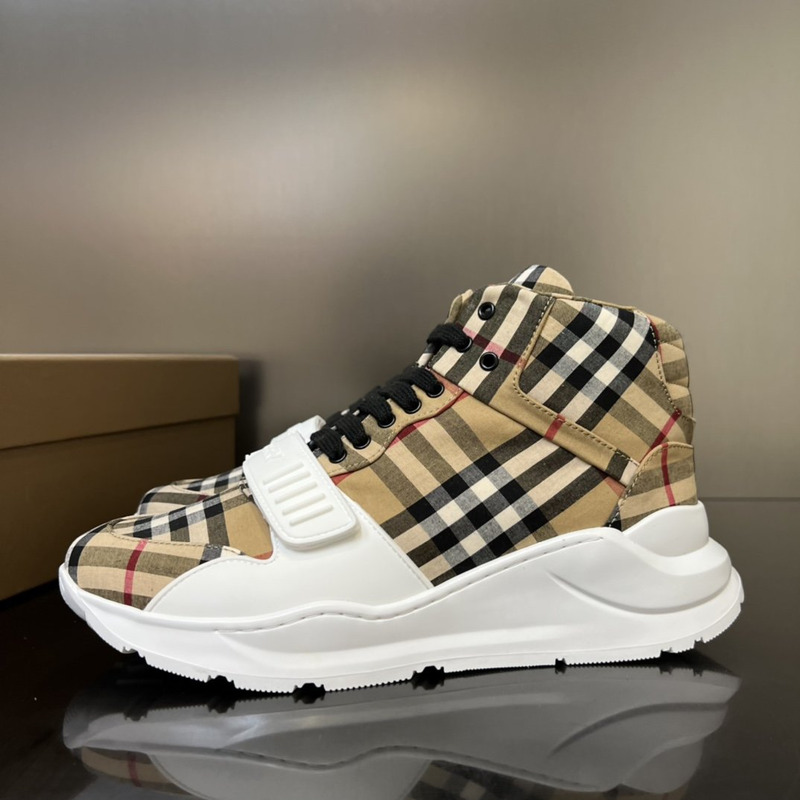 B**rry vintage check cotton sneakers