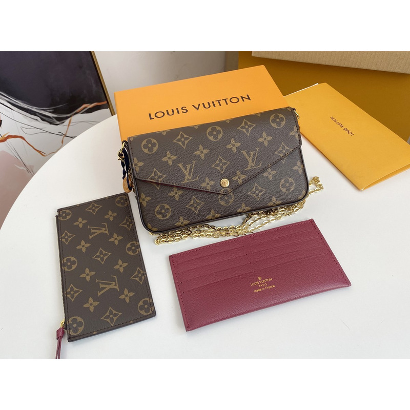 l**is V*t*n pochette felicie brown monogram canvas cross body bag