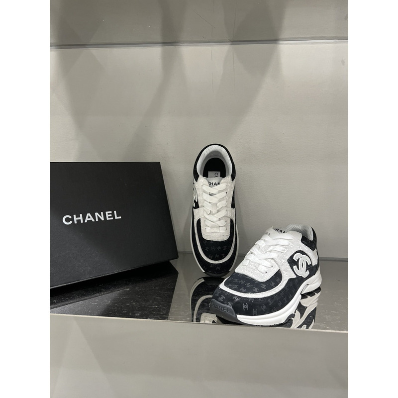 Ch*el casual style unisex street style logo low-top sneakers