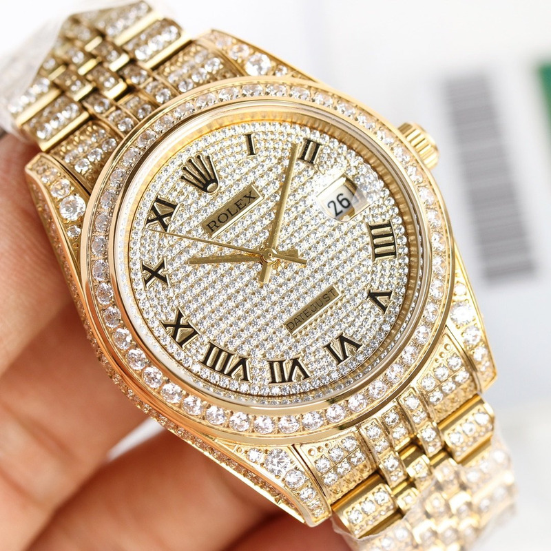 rolex oyster, Di*m*nds and yellow gold