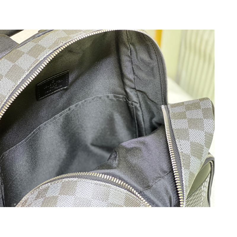 l**is V*t*n campus damier graphite canvas backpack bag