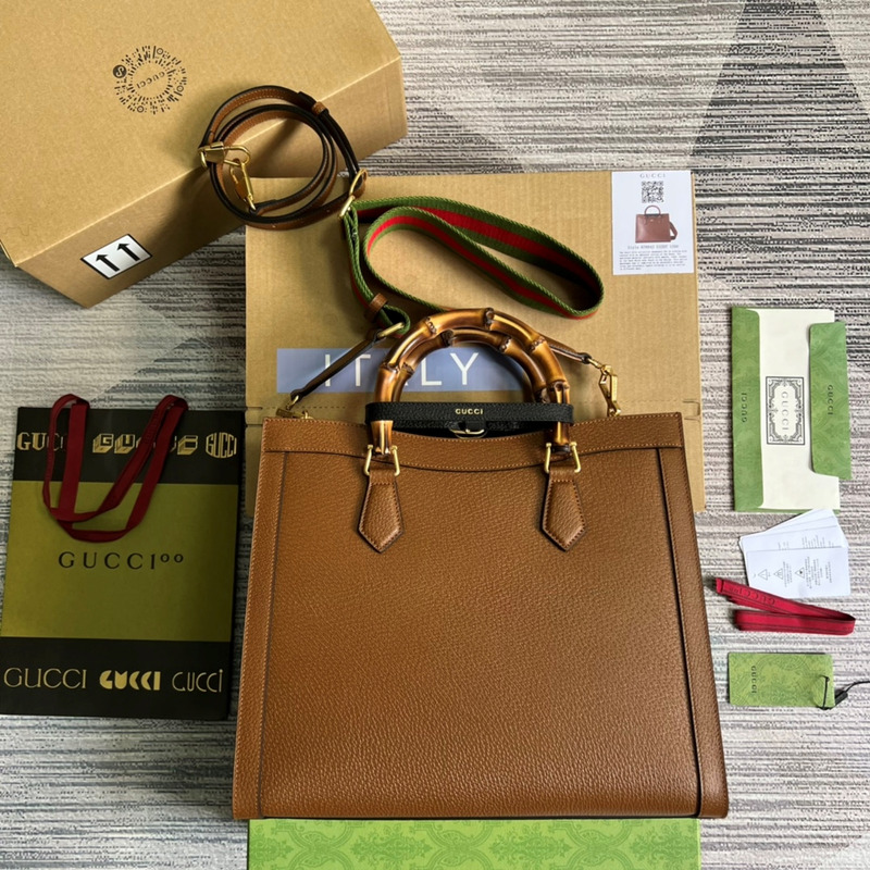 G*u*i G*u*i diana medium bamboo tote natural leather