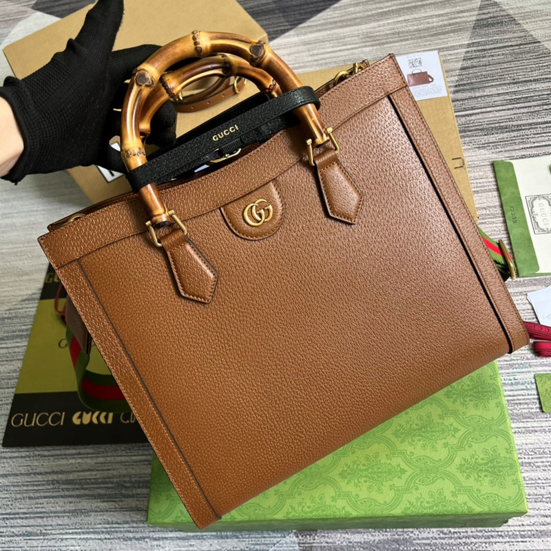G*u*i G*u*i diana medium bamboo tote natural leather