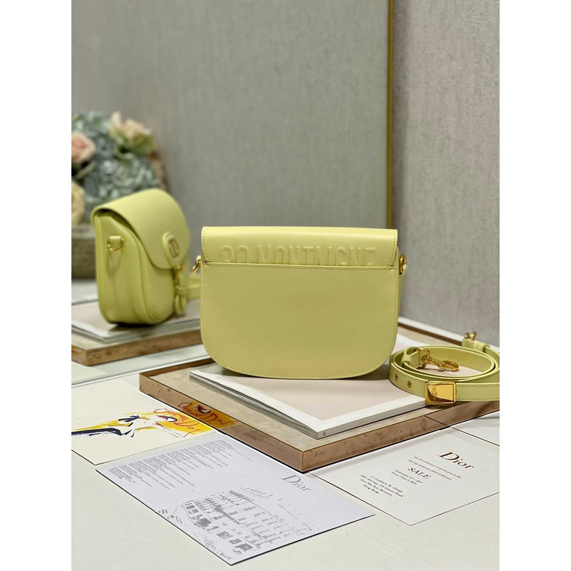 D*or bobby bag medium box calfskin lime