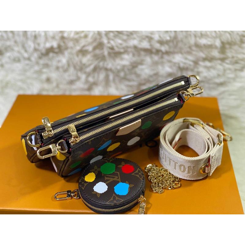 l**is V*t*n x yayoi kusama multi pochette accessoires monogram multicolor