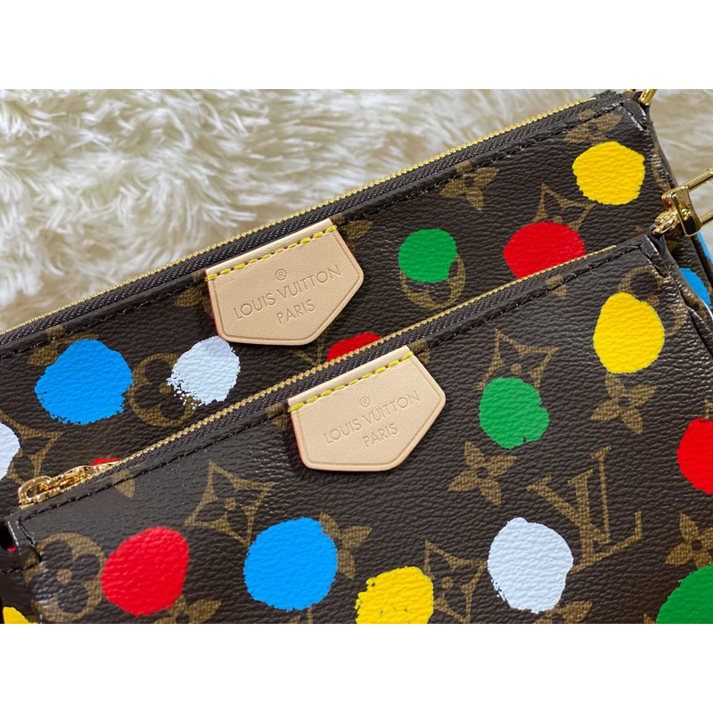 l**is V*t*n x yayoi kusama multi pochette accessoires monogram multicolor