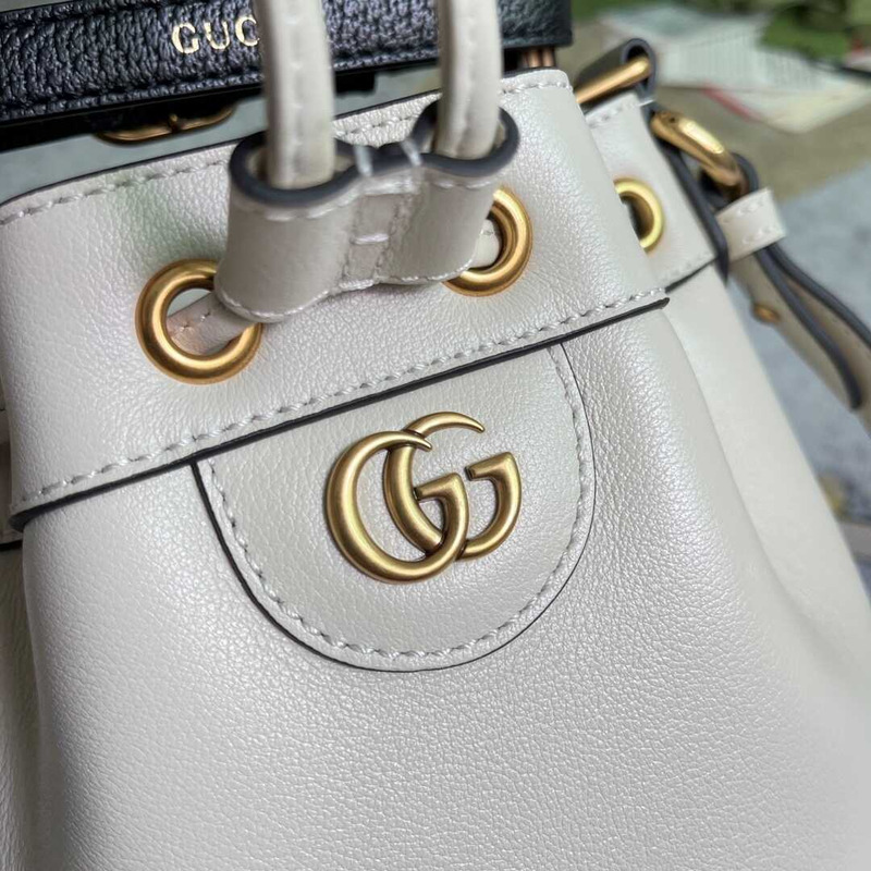 G*u*i diana mini bucket bag white