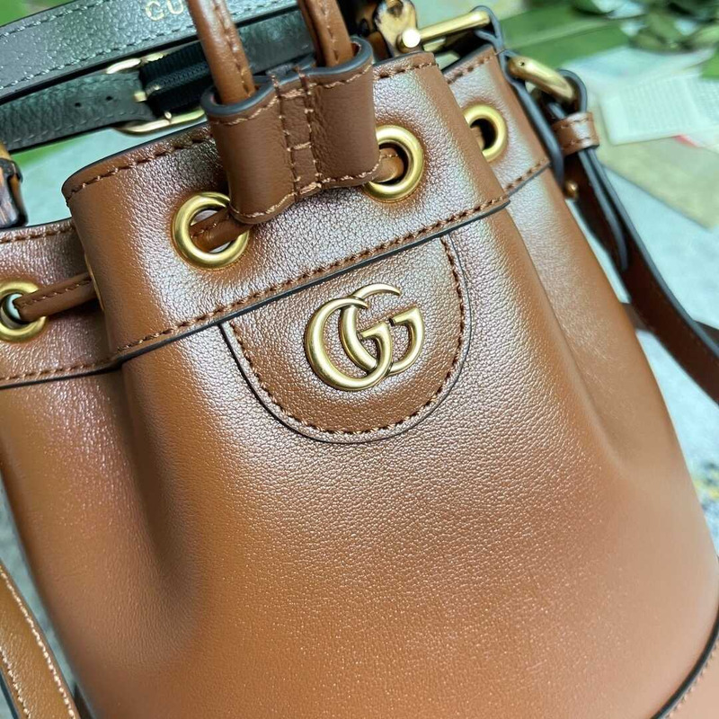 G*u*i diana mini bucket bag brown
