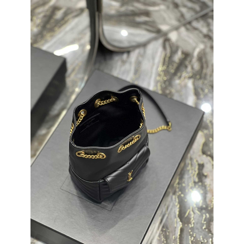 Saint Laurent JOE MINI BUCKET BAG IN QUILTED LAMBSKIN