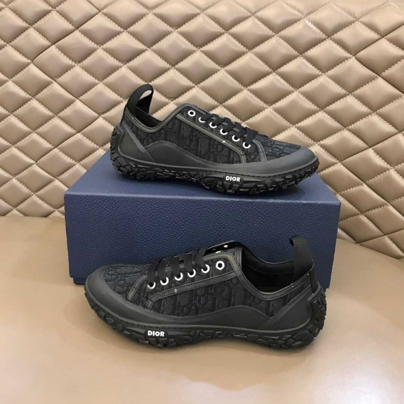 D*or D*orizon derby shoe black D*or oblique jacquard and rubber