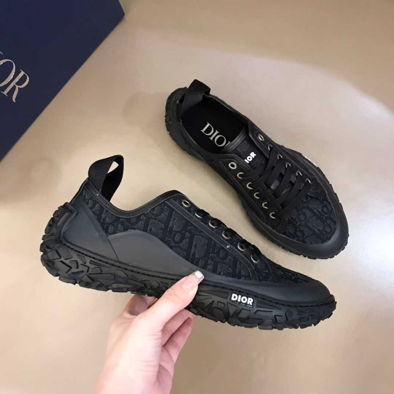 D*or D*orizon derby shoe black D*or oblique jacquard and rubber
