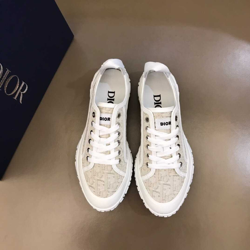 D*or D*orizon derby shoe white D*or oblique jacquard and rubber