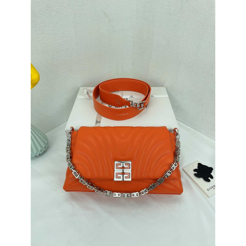 Givenchy Small 4G Crossbody Bag in Calf Leather Orange