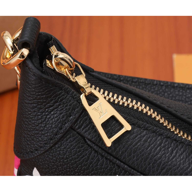 l**is V*t*n bagatelle empreinte leather black and white