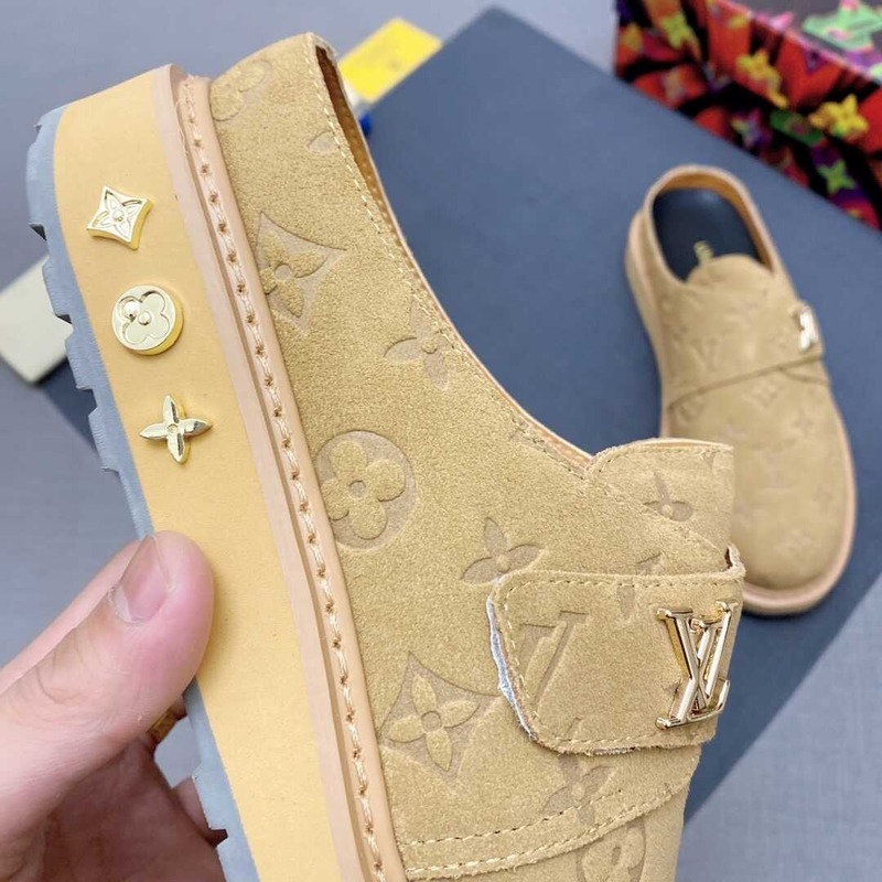 l**is V*t*n new monogram mules in yellow