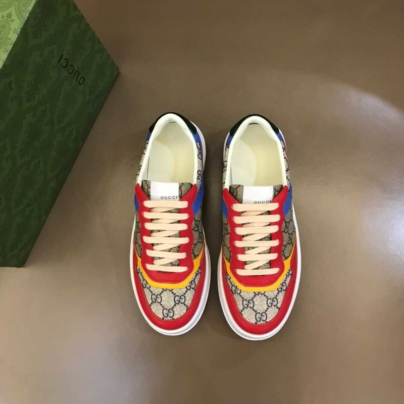 G*u*i gg leather sneakers blue