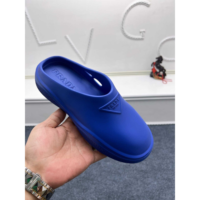Pra*a foam rubber mules navy blue