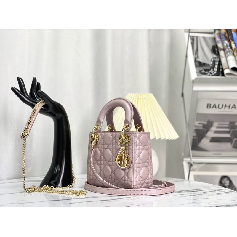 lady D*or  lotus pink lamb bag