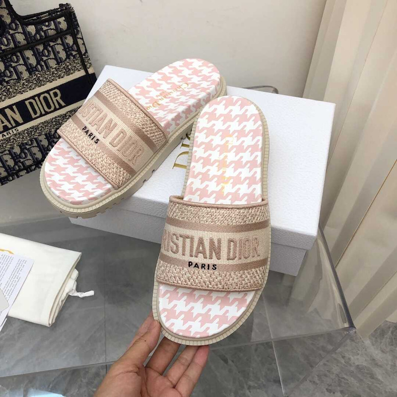 D*or leather sandals beige