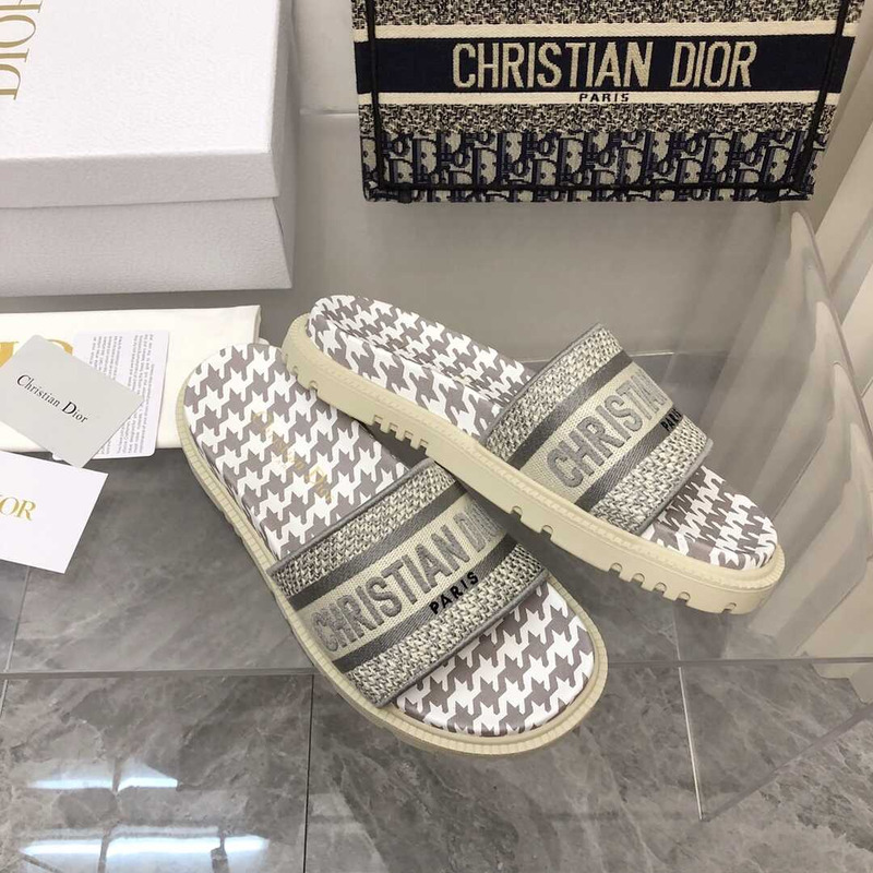 D*or leather sandals grey